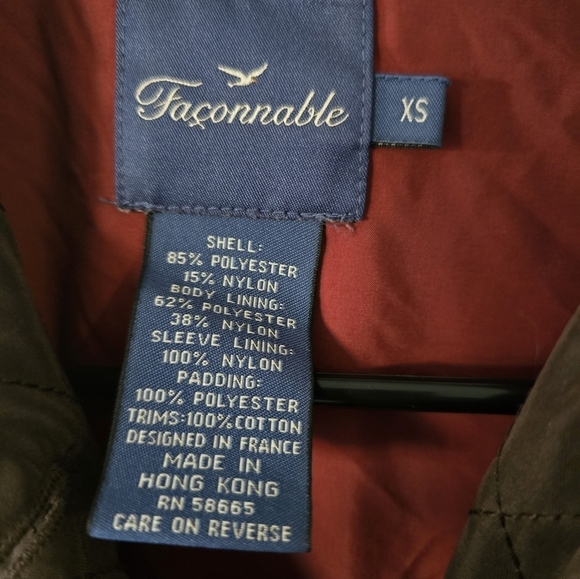 Faconnable Jacket Women XS Brown Quilted Elbow Patch Outerwear Long Sleeve - Picture 8 of 13